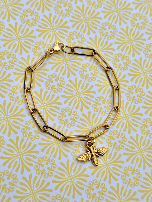 Gold Paperclip Bracelet