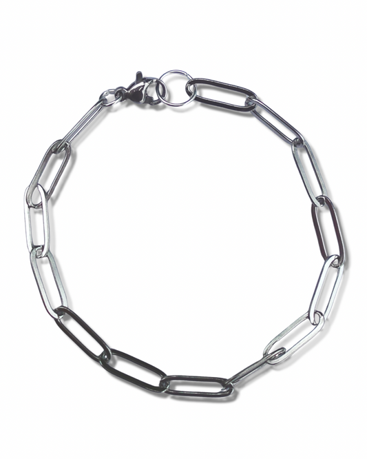 Silver Paperclip Bracelet