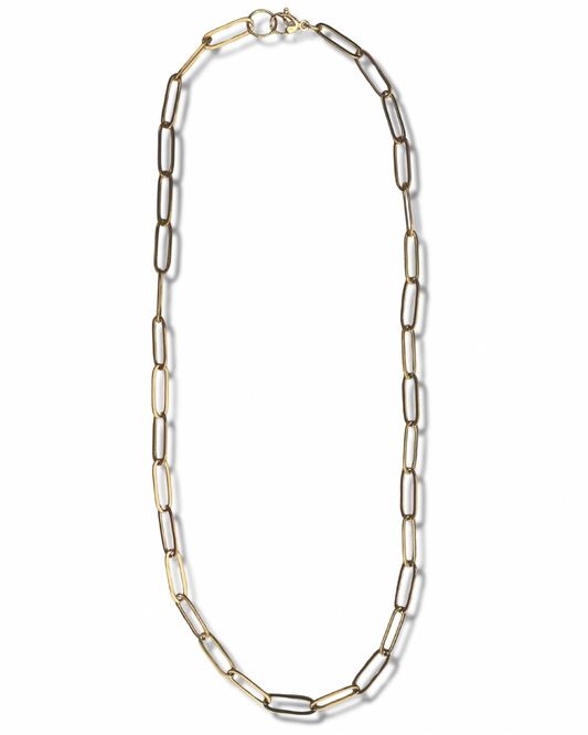Gold Paperclip Necklace