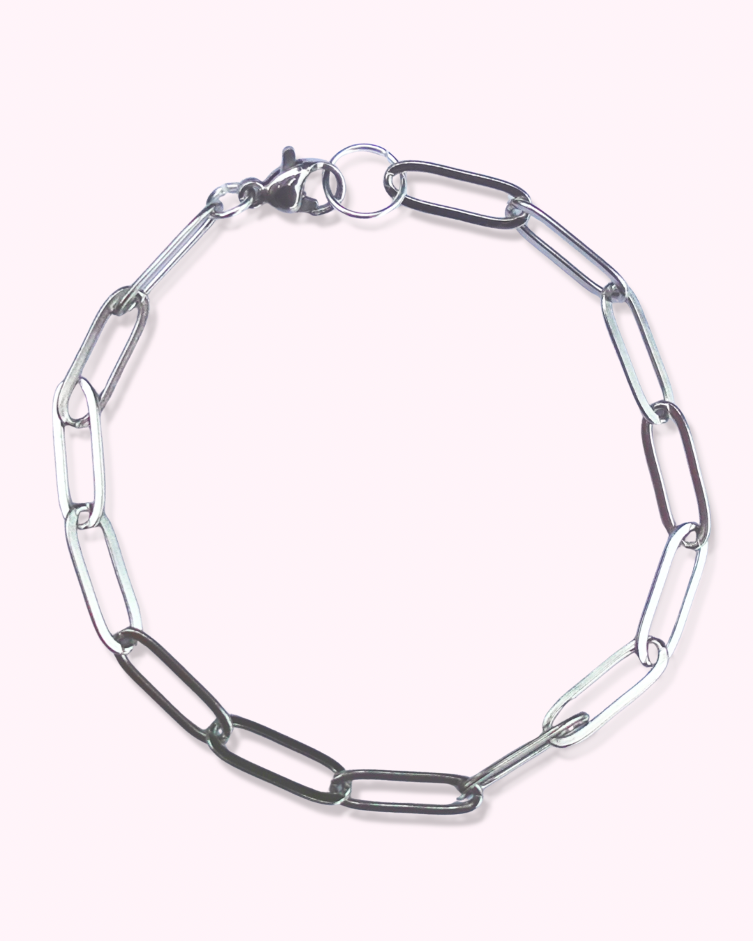 Silver Paperclip Bracelet