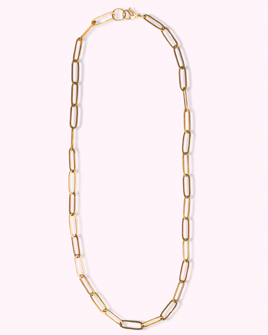 Gold Paperclip Necklace
