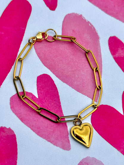 Gold Paperclip Bracelet