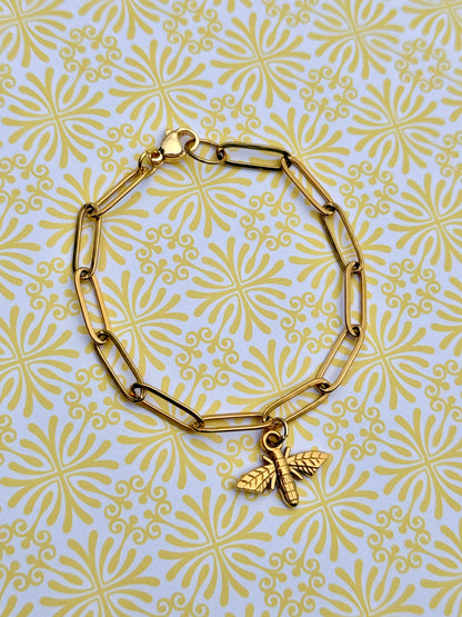 Gold Paperclip Bracelet