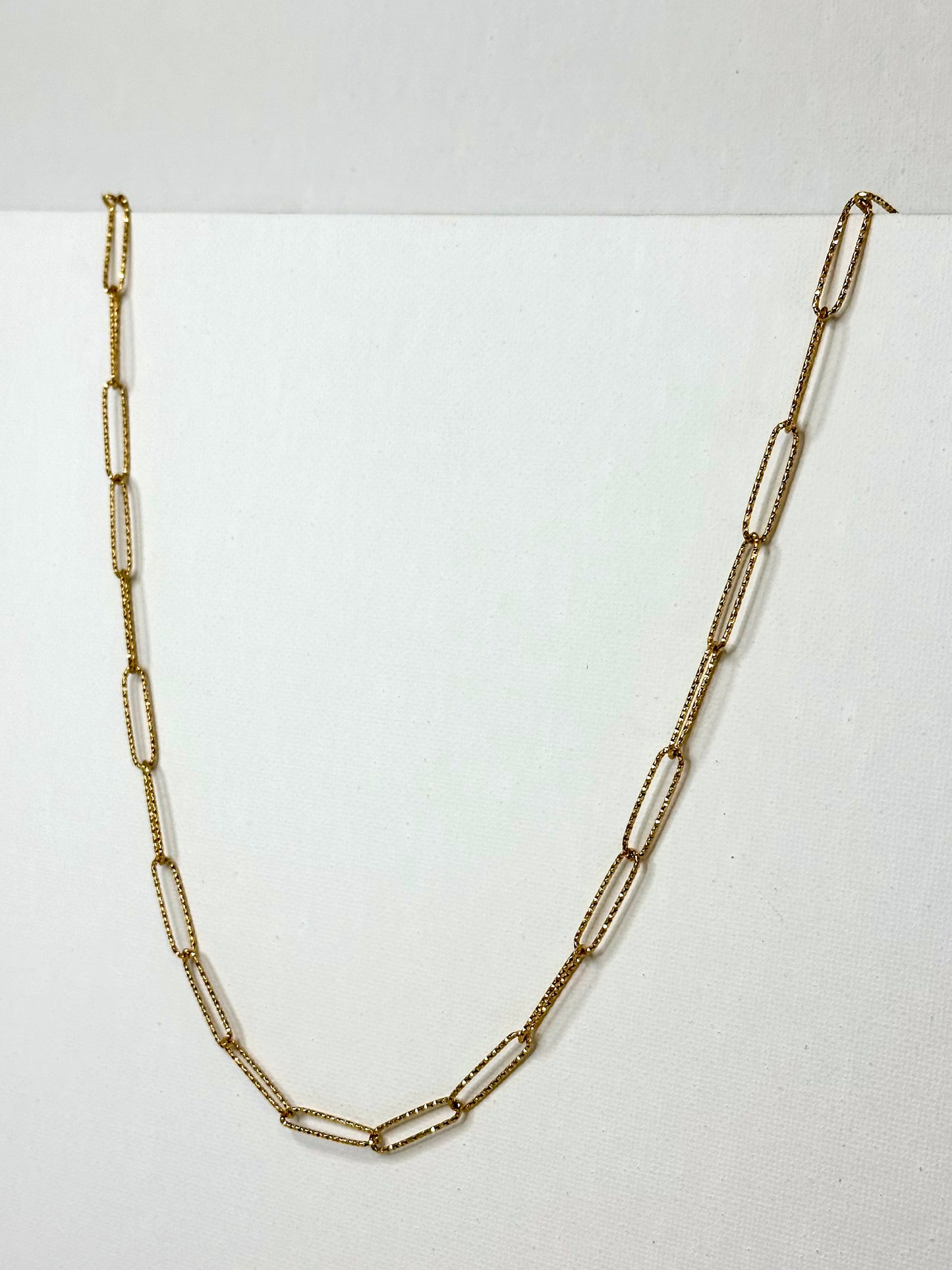 Embossed Paperclip Necklace